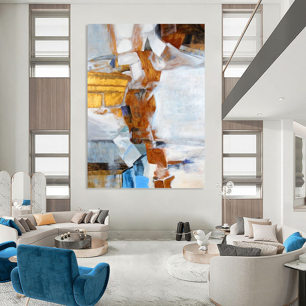 Elegant Textured Abstract Painting for Living Room & Hotel Lobby DKH0937