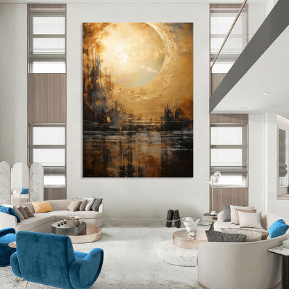 Vertical Hand - Painted Custom Abstract Painting for Bedroom and Office DKH1626