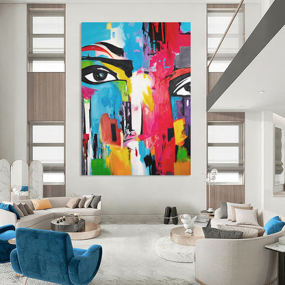 Expansive-Scale Hand-Painted Abstract Wall Art for Living Room & Game Room LargeART2220