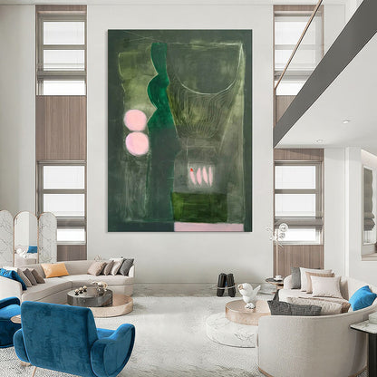 Oversized Custom Hand-Painted Abstract Canvas for Bar & Entryway LargeART1846