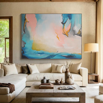 Custom - Crafted Oversized Abstract Art for Corporate Office DKH021