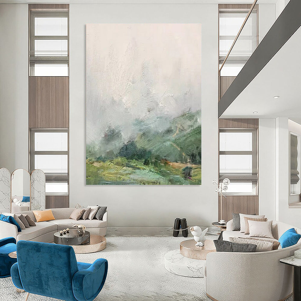 Immense - Reach Vertical Hand - Painted Custom Abstract Overture (with Intricate Textures), for Hallway and Entryway DKH1541
