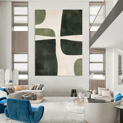 Large-Format-Scale Hand-Painted Abstract Canvases for Entryway & Hallway LargeART2370