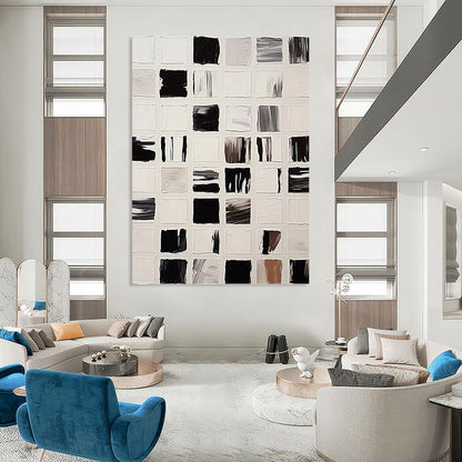 Artfully Curated Hand - Crafted Textured Canvas Art for Bedroom & Bar DKH1133