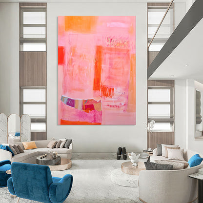 Hand-Painted Personalized Abstract Canvas for Hallway & Living Room LargeART1868