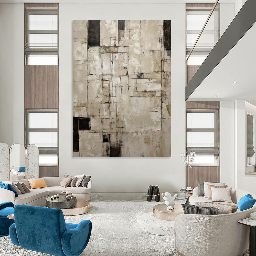 Spirited Hand - Painted Textured Abstract for Office & Entryway DKH1315