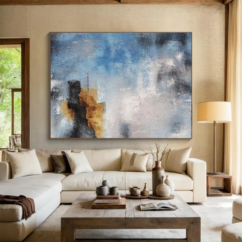 Hand - Painted Textured Large Abstract Canvas for Any Space DKH653