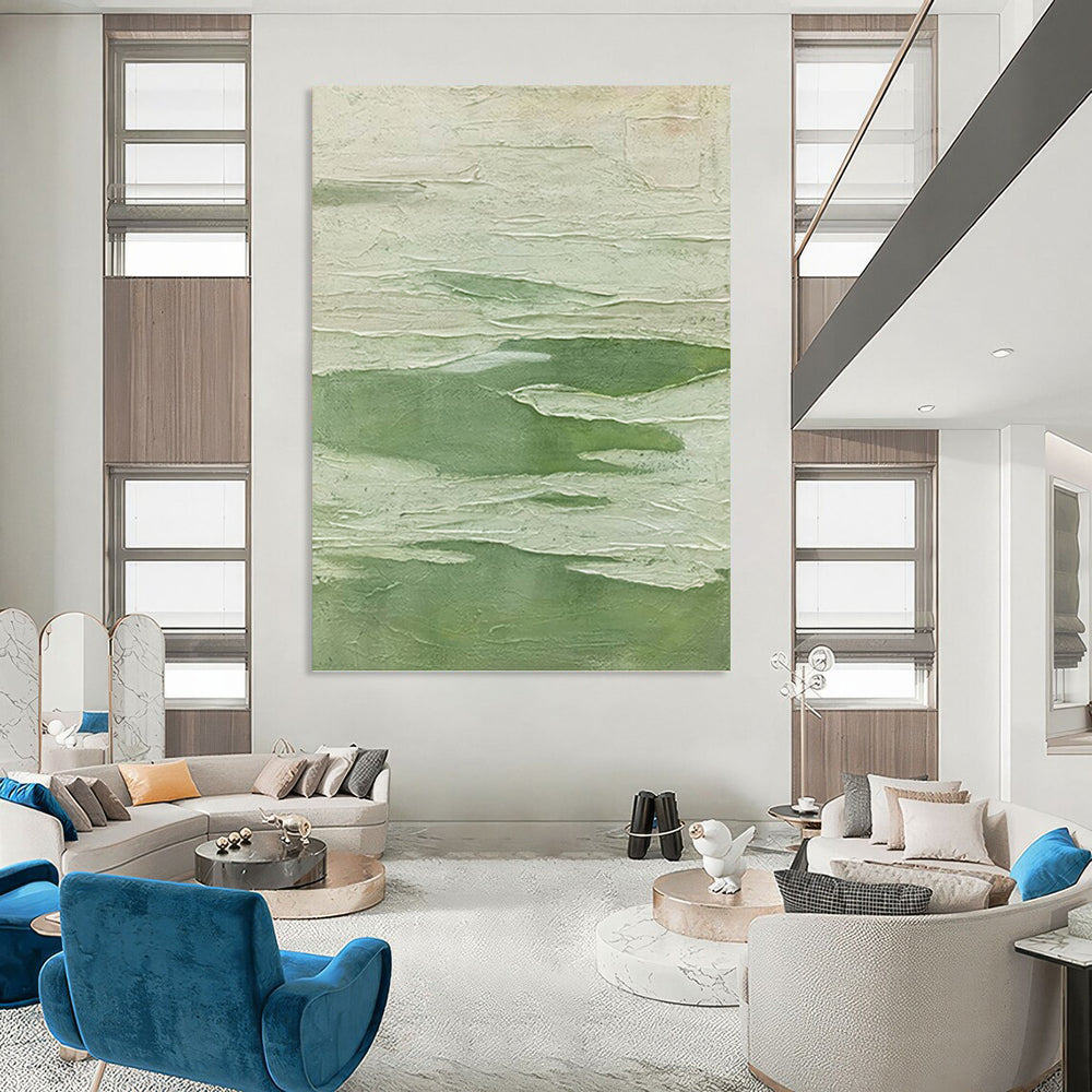 Vast Hand - Painted Textured Abstract Artwork for Aquarium & Marine Exhibit DKH1227