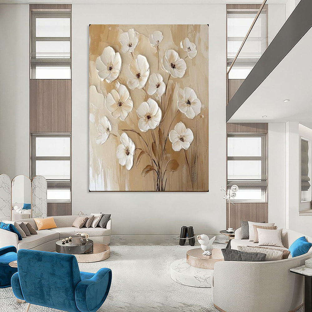 Artisan-Made Large-Scale Textured Canvas for Office & Hotel LargeART2155