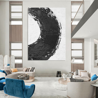 Vertical Hand - Painted Large Custom Abstract Gem for Office and Bar DKH1675