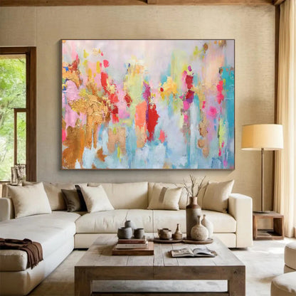 Captivating Hand - Painted Textured Abstract Wall Art for Dining Room & Bedroom DKH643