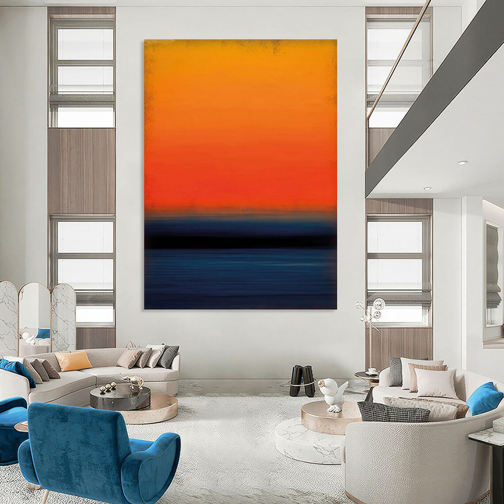 Extended - Extent Vertical Hand - Painted Custom Abstract Rondo (with Vine Textures) for Bar and Hallway DKH1603