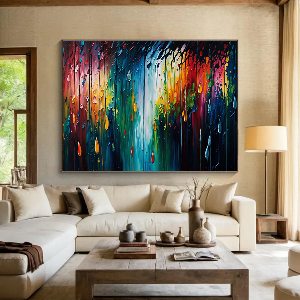 Memorable Original Vast Textured Hand - Painted Abstract Canvas for Lasting Impressions DKH867