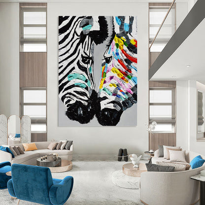 Vast - Sized Vertical Hand - Painted Custom Abstract Requiem (with Dynamic Textures), for Office and Dining Room DKH1545
