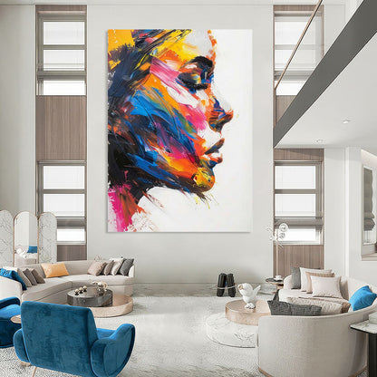 Ethereal Embrace: Immense Hand - Painted Textured Custom Abstract Canvas for Office and Entryway DTP089