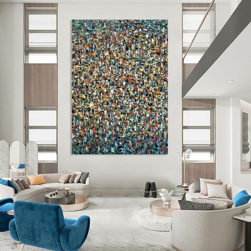 Large-Format Hand-Painted Abstract Canvases for Bedroom & Bar LargeART2348