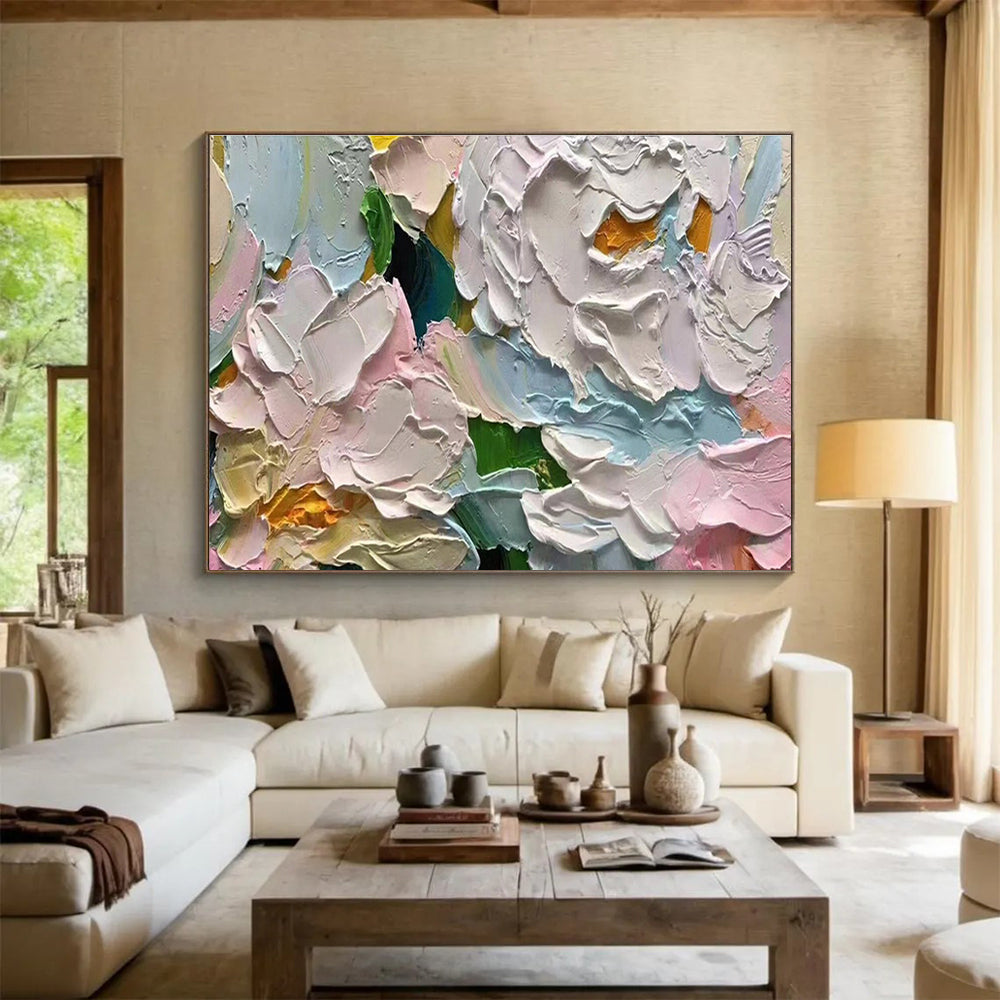 Exclusive Original Hand - Painted Textured Large Abstract Gem for Modern Interiors DKH817