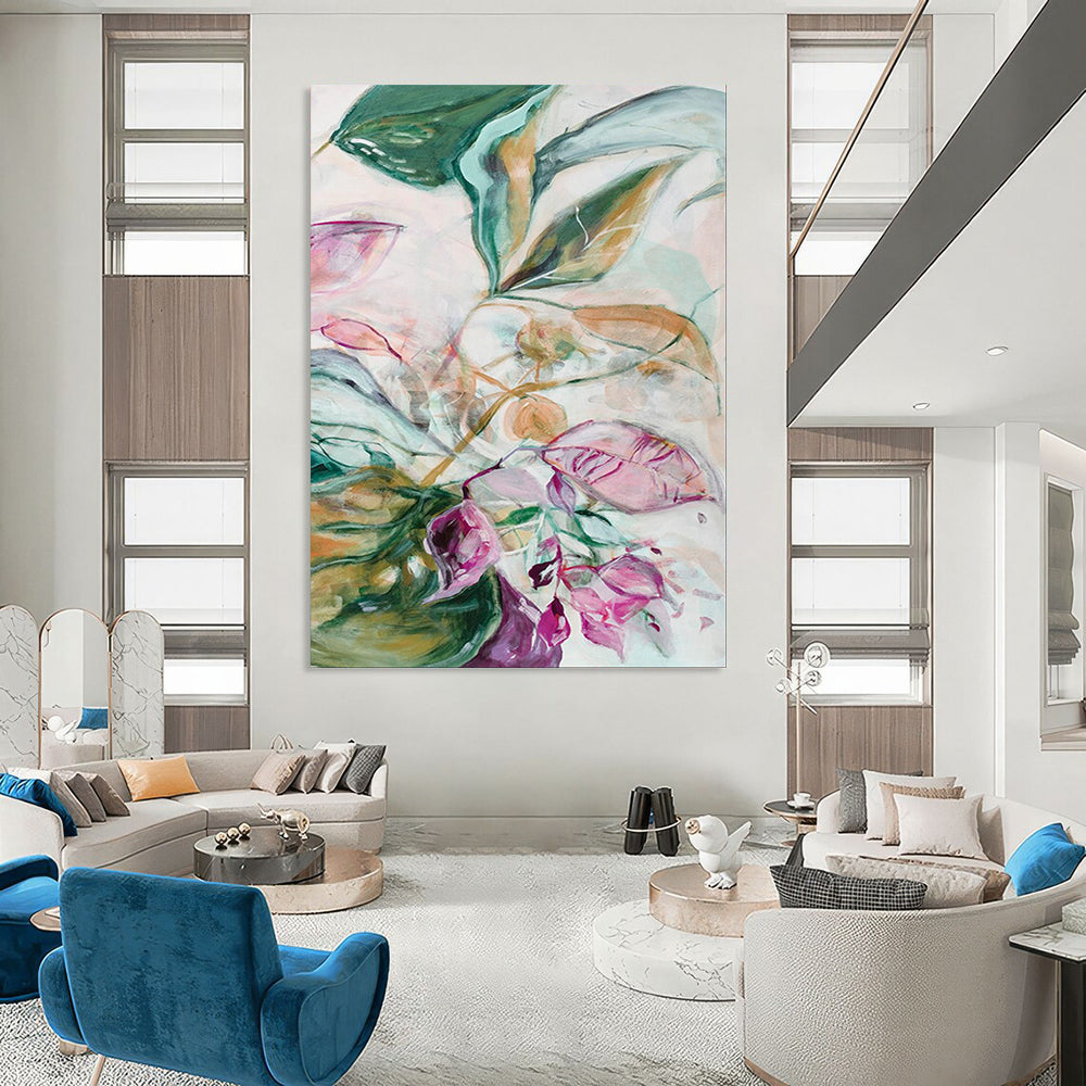 Hand-Painted Personalized Abstract Mural for Office & Hotel LargeART1851