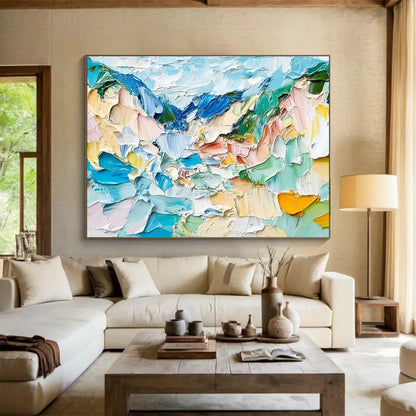 Vast Original Handmade Textured Abstract Wall Mural for Artistic Elevation DKH804