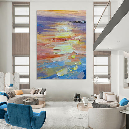 Oversized Hand - Rendered Custom Textured Canvas Abstract for Living Room & Bedroom DKH1040