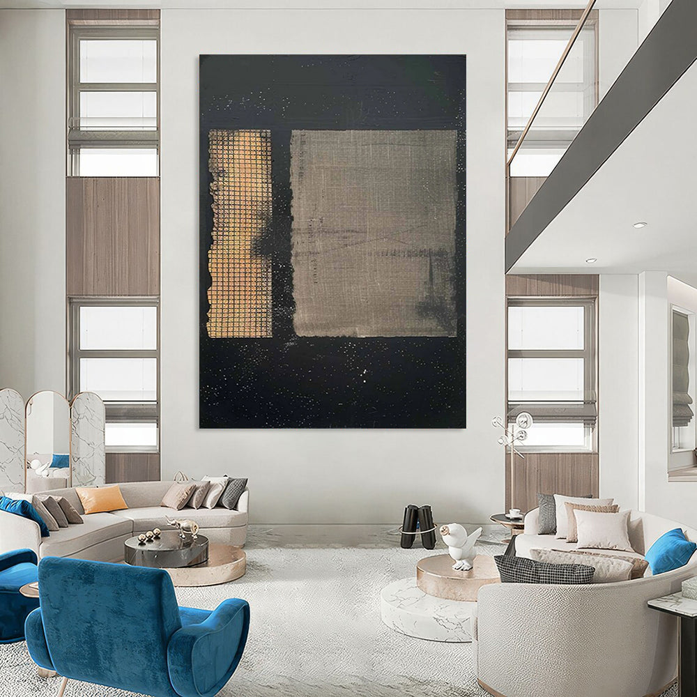Hand-Painted Large Custom Abstract Paintings for Bar & Entryway DTP307