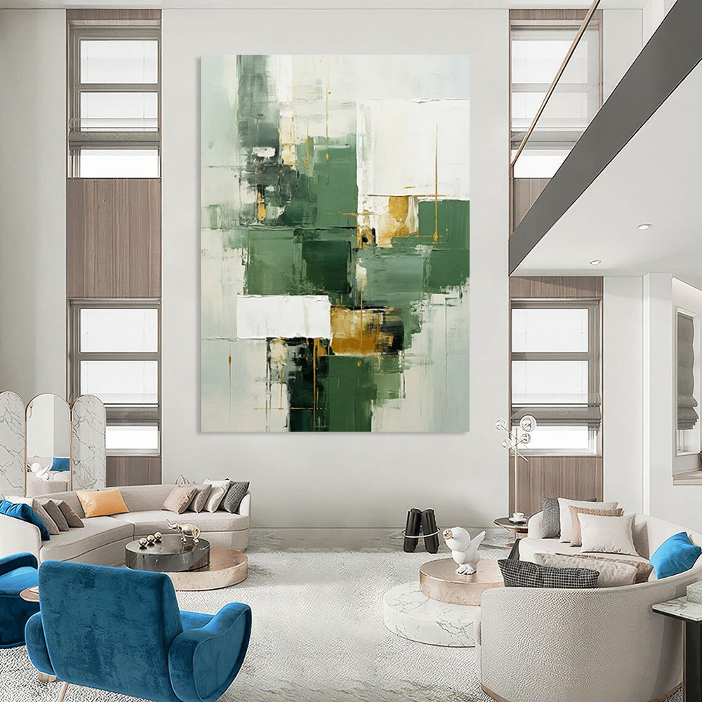Enormous Hand-Painted Abstract Installations for Dining Room & Entryway LargeART2292