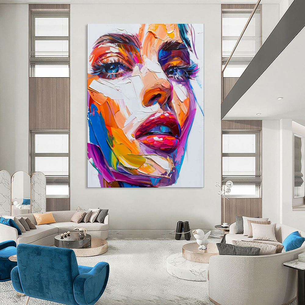 Custom Hand-Painted Abstract Painting for Office & Bar LargeART1870