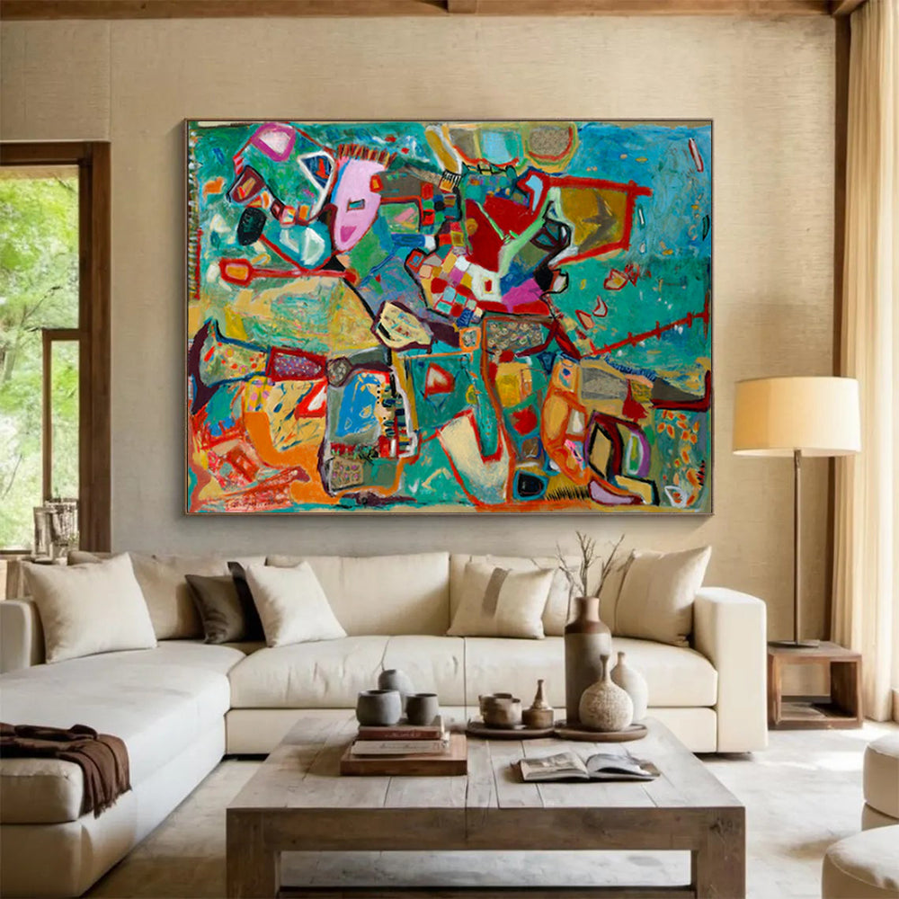 Sophisticated Massive Abstract Canvas Art for Dining Room & Bar LargeART1679
