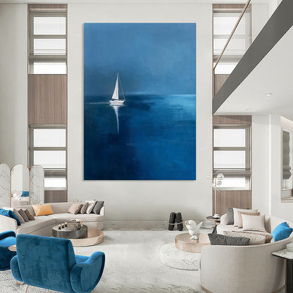 Hand-Painted Personalized Abstract Mural for Office & Dining Room LargeART1877