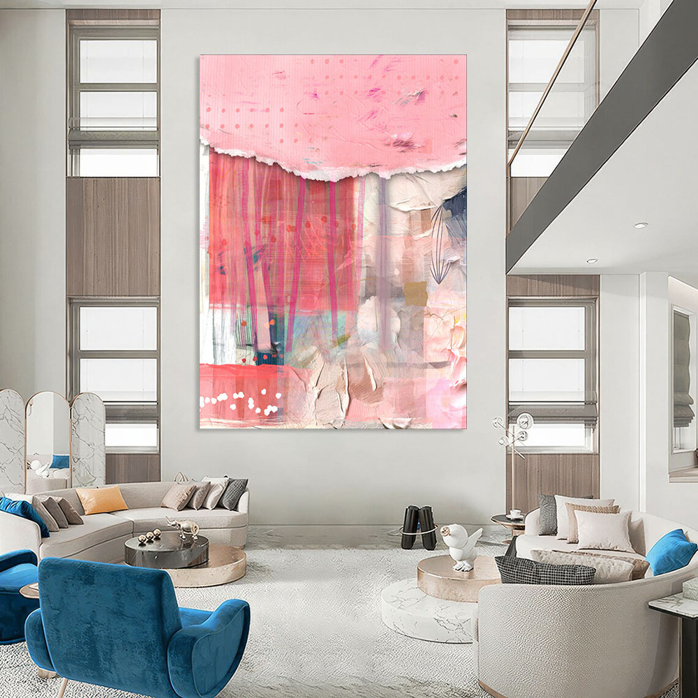 Custom Hand-Painted Abstract Painting for Office & Living Room LargeART1844