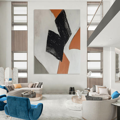 Craggy Horizon: Hand - Painted Custom Abstract Art for Living Room and Office DTP111