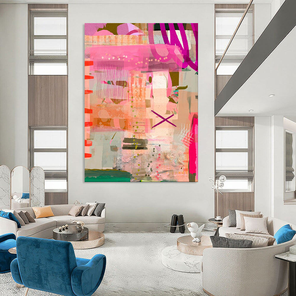 Hand-Painted Personalized Abstract Canvas for Hallway & Hotel LargeART1816