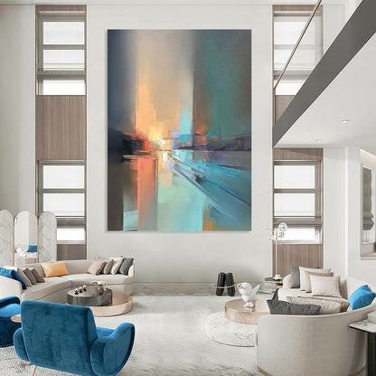 Gorgeous Hand - Painted Textured Canvas Abstract for Bar & Hotel Suite DKH1066