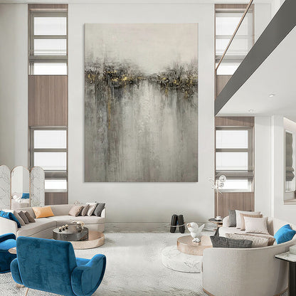 Rustic & Earthy Hand-Painted Custom Abstract Painting for Bedroom & Living Room LargeART1970