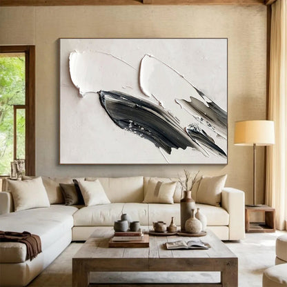 Modern Large Abstract Mural with Sleek Textured Layers for Office & Hallway DKH908