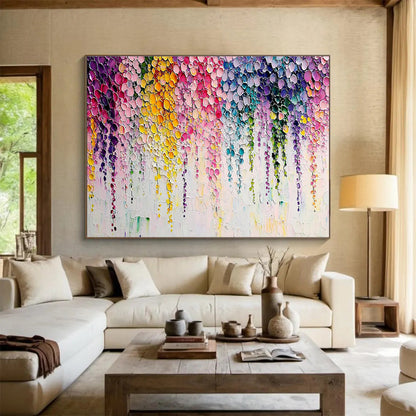 Serene Large Abstract Artwork with Soft Textural Hues for Bedroom & Hallway DKH905