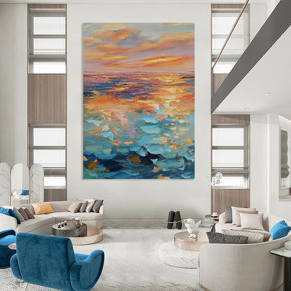 Monumental Hand-Painted Abstract Canvas for Bedroom & Nursery LargeART2204