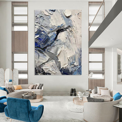 Enchantingly Vast Hand - Painted Textured Abstract Artwork for Aquarium & Marine Exhibit DKH1257