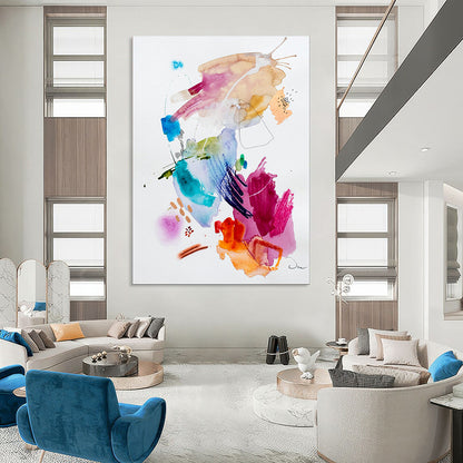 Custom Hand-Painted Abstract Painting for Bar & Living Room LargeART1818