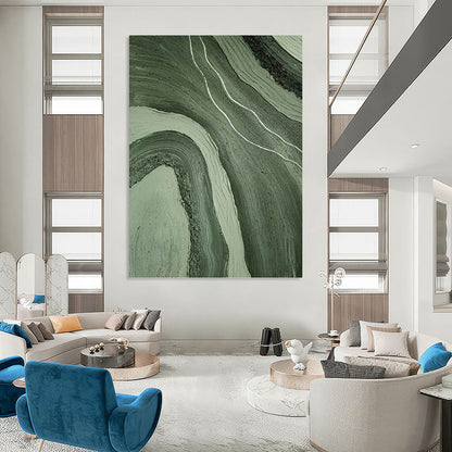 Immense - Format Hand - Painted Custom Abstract Work (with Intricate Textures), for Dining Room and Hallway DKH1484