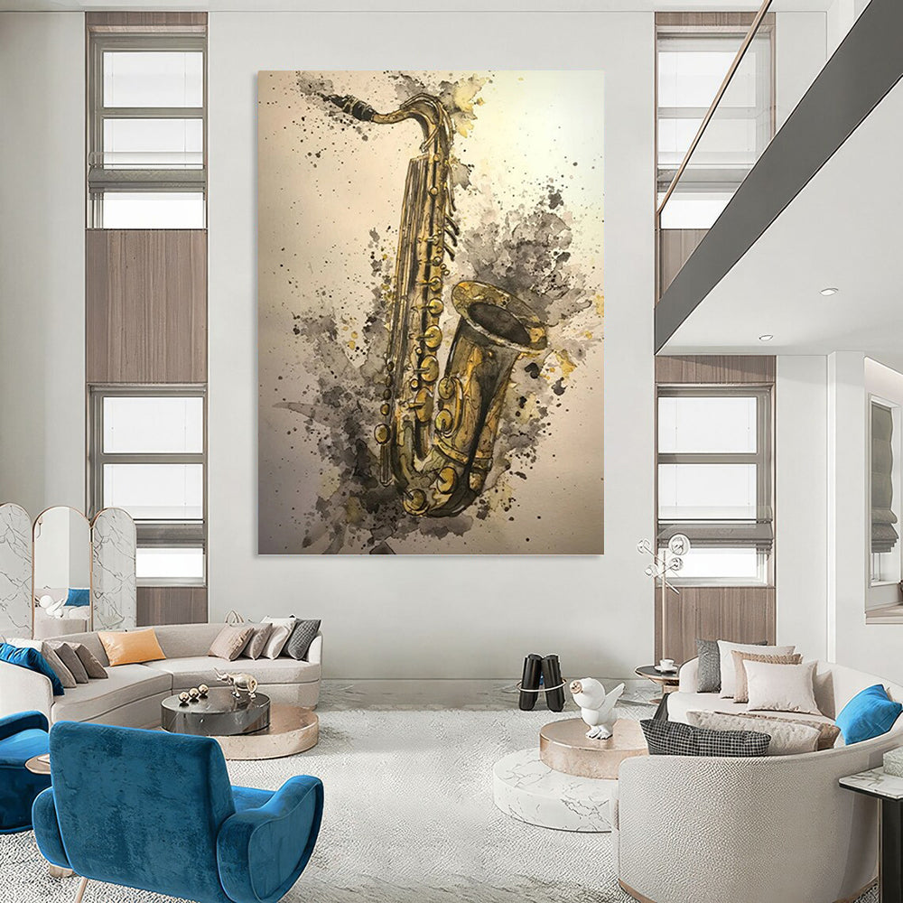 Vertical Hand - Painted Custom Abstract Work for Bedroom and Dining Room DKH1640