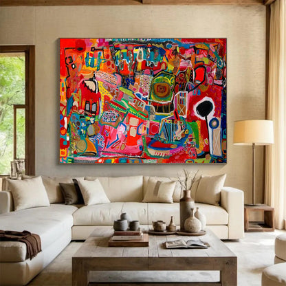 Alluring Oversized Abstract Painting for Hotel Lobby & Hallway LargeART1680