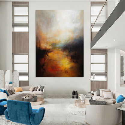 Massive-Scale Hand-Painted Abstract Canvases for Bedroom & Hallway LargeART2333