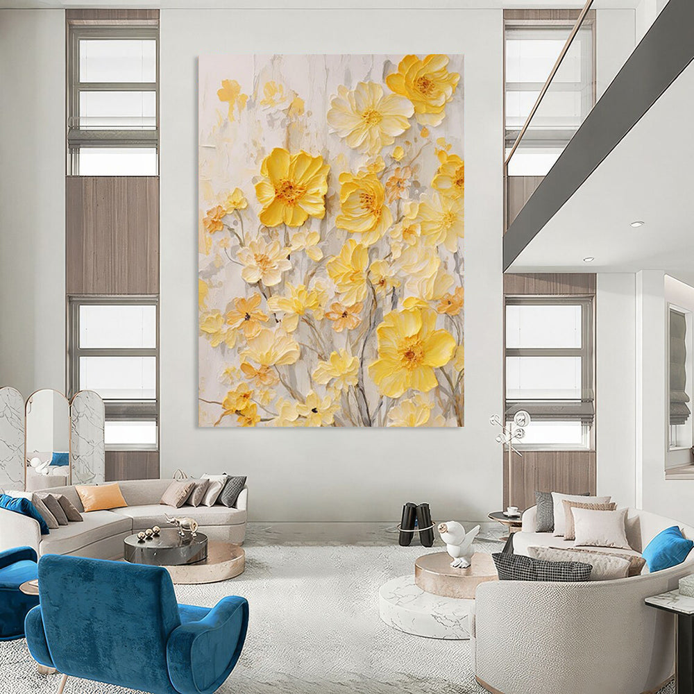 Handmade Large-Scale Abstract Paintings: Textured Beauty for Dining Room & Office DTP289