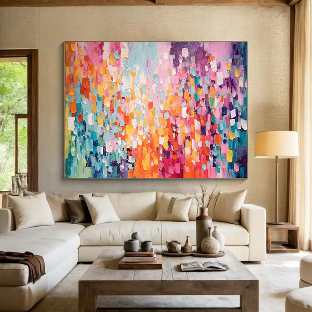 Daring Original Giant Textured Hand - Painted Abstract Wall Art for Bold Decor Statements DKH860