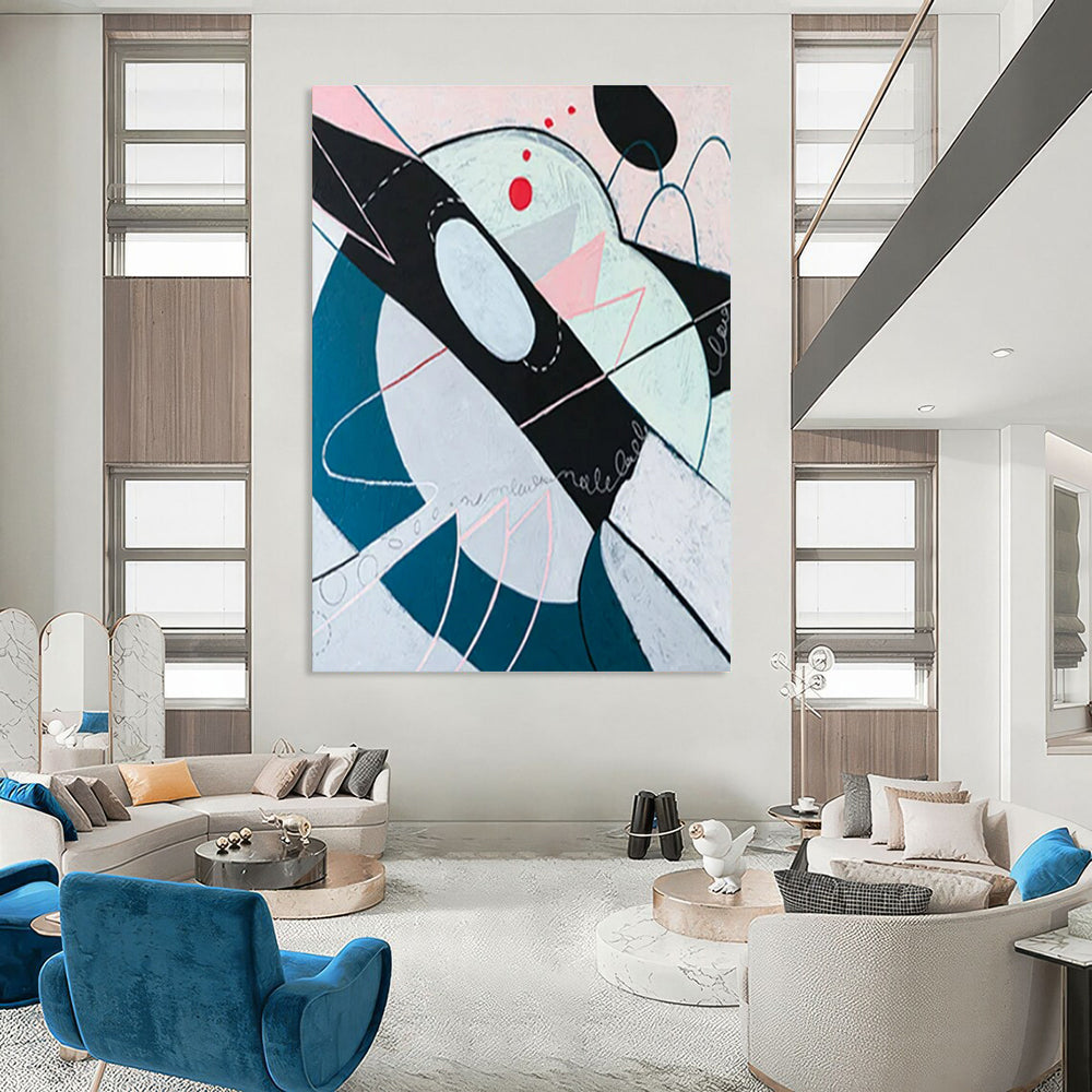 Stunning Stupendous Hand-Painted Abstract Wall Installations: Transform Your Bar & Office LargeART2385