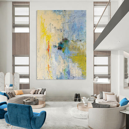 Massive-Scale Hand-Painted Abstract Canvases for Bedroom & Hallway LargeART2275