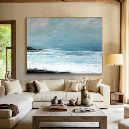 Minimalist Ocean Horizon - Serene Bedroom Accent DLZ032