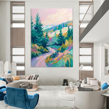 Mysterious & Enigmatic Hand-Painted Custom Abstract Painting for Bedroom & Hotel LargeART2014