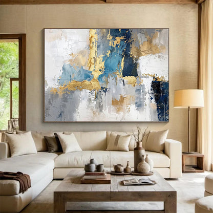 “Rhythmic Waves” Colossal Abstract Artwork for Dining Room & Bar DKH344